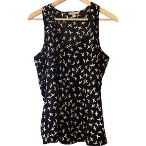 Banana Republic Airplane Black and White Airplane Tank Top